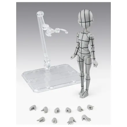 Body Series Body-Chan- Ken Sugimori Edition Wireframe Gray Color Ver. S.H. Figuarts figure 13cm product photo