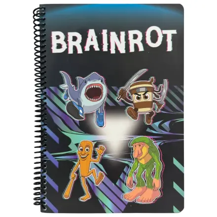 Brainrot Dark B/5 Lined Spiral Notebook, 70 Sheets product photo