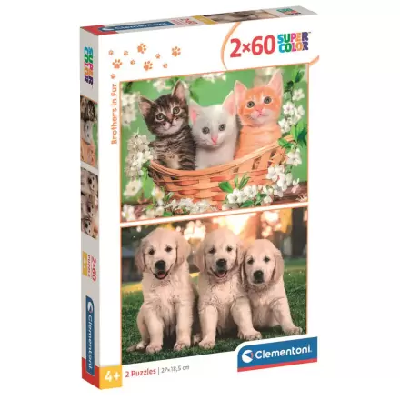 Brothers in Fur puzzle 2x60pcs product photo