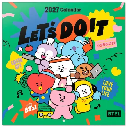 BT21 Wall Calendar 2027 30 x 30 cm product photo