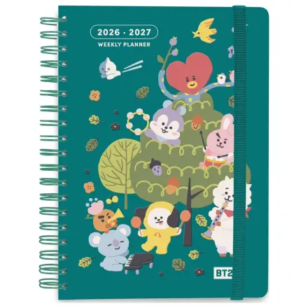 BT21 School Diary weekly planner 2026/2027 A5 product photo