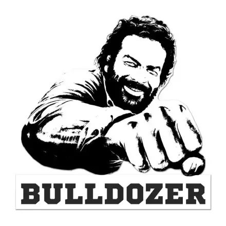 Bud Spencer 3D Tin Sign Bulldozer black/white 45 x 45 cm product photo