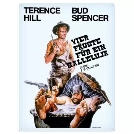 Bud Spencer & Terence Hill Tin Sign Vier Fäuste für ein Halleluja 30 x 40 cm product photo