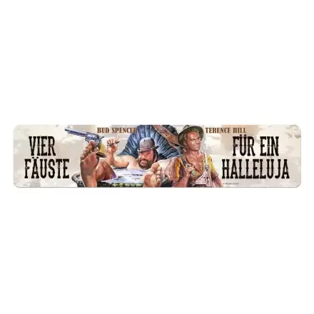 Bud Spencer & Terence Hill Tin Sign Vier Fäuste für ein Halleluja 46 x 10 cm termékfotója