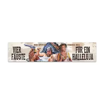 Bud Spencer & Terence Hill Tin Sign with Magnet Vier Fäuste für ein Halleluja 16 x 3,5 cm product photo
