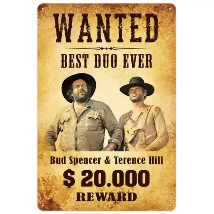 Bud Spencer & Terence Hill Tin Sign Wanted 20 x 30 cm termékfotója