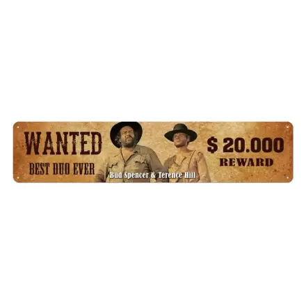 Bud Spencer & Terence Hill Tin Sign Wanted 46 x 10 cm termékfotója