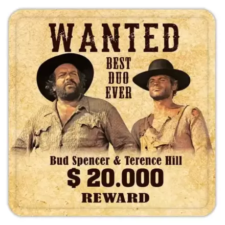 Bud Spencer & Terence Hill coasters Wanted 10 x 10 cm product photo