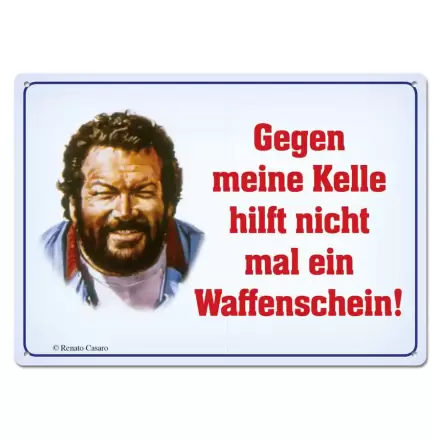 Bud Spencer Tin Sign Gegen meine Kelle hilft nicht mal... 10 x 15 cm termékfotója