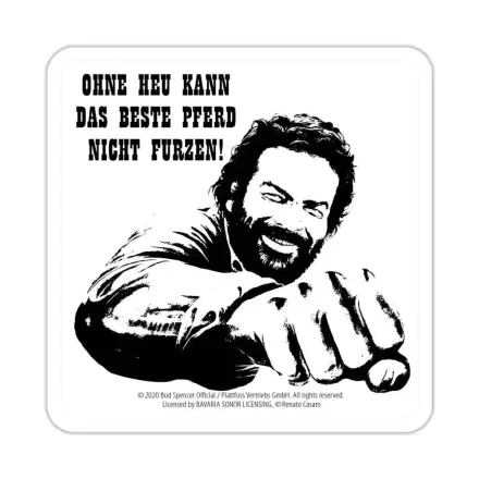 Bud Spencer Tin coasters Faust Pferd 10 x 10 cm product photo