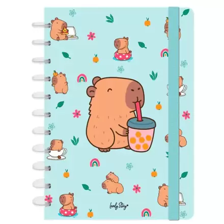 Capibara Bubble Tea A4 notebook product photo