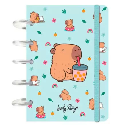 Capibara Bubble Tea A6 notebook product photo
