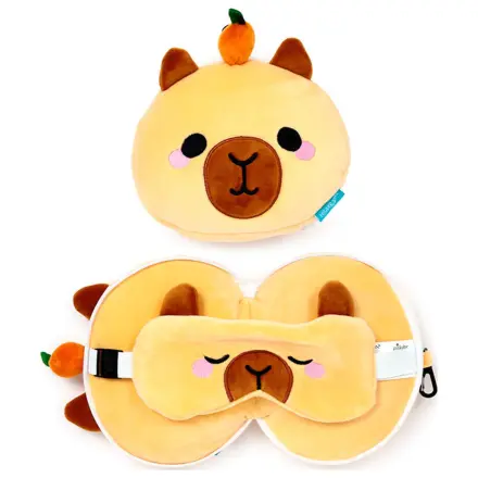 Capibara Duke Relaxeazzz travel pillow eye mask product photo