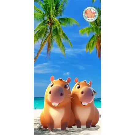 Capybara microfibre beach towel product photo