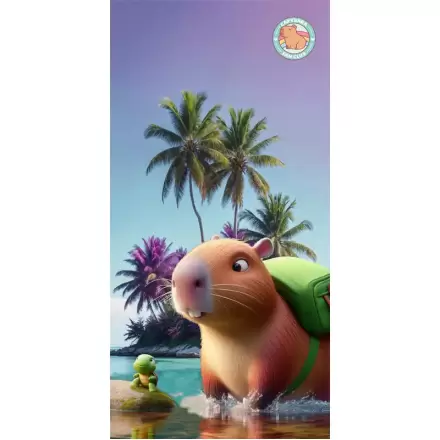 Capybara microfibre beach towel product photo