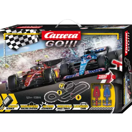 Carrera GO!!! Speed Competition F1 Ferrari Sainz + F1 Alpine Alonso Racing circuit product photo
