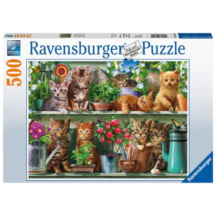 Cats on the shelf puzzle 500pcs product photo