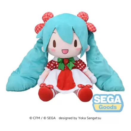 Character Vocal Series 01: Hatsune Miku Fuwa Petit Plush Figure Hatsune Miku x Love and Berry Dress Up and Dance! Lovely Strawberry 40 cm termékfotója