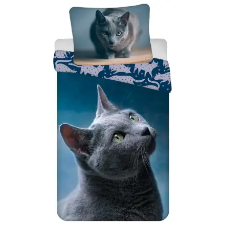 Cat Dark Duvet Cover Set 140×200 cm, 70×90 cm product photo