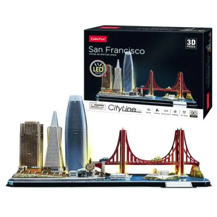 City Line Led San Francisco 3D puzzle 90pcs product photo
