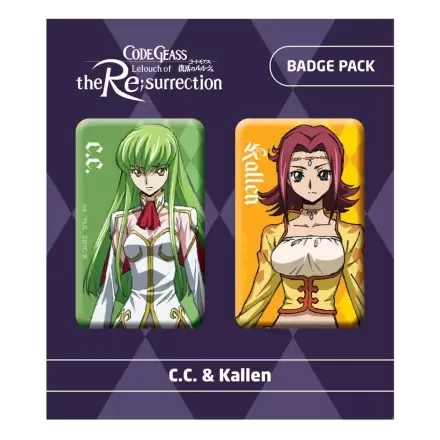 Code Geass Lelouch of the Re:surrection Pin Badges 2-Pack C.C. & Kallen termékfotója