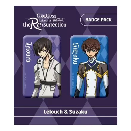 Code Geass Lelouch of the Re:surrection Pin Badges 2-Pack Lelouch & Suzaku termékfotója