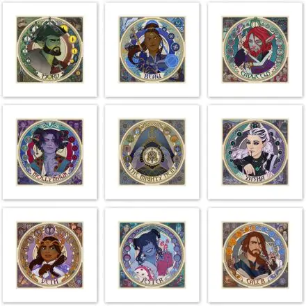 Critical Role Art Print Mighty Nein Portrait Series 35 x 35 cm - unframed (Set of 9) product photo