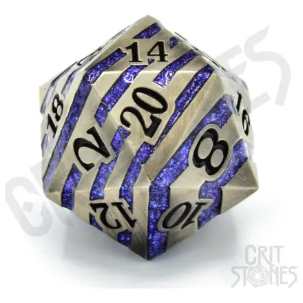 CritStones metal Dice D20 Engraved Elder 3 cm product photo