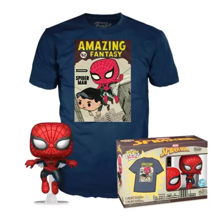 Marvel Spiderman Funko POP! & Tee Box Comic Cover termékfotója