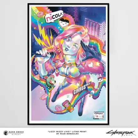 Cyberpunk 2077 Art Print Lizzy Wizzy Live! Limited Edition 60 x 90 cm termékfotója