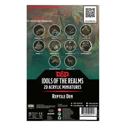 D&D Idols of the Realms 2D Miniatures: Scales & Tails - Reptile Den - 2D Set product photo