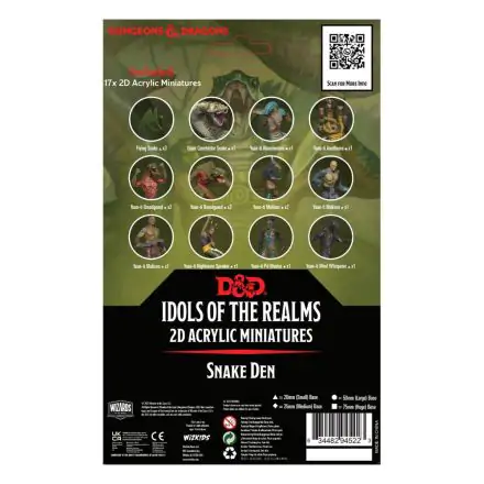 D&D Idols of the Realms 2D Miniatures: Scales & Tails - Snake Den - 2D Set product photo