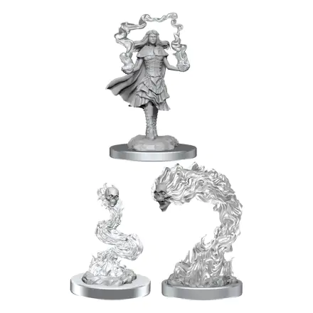 D&D Nolzur's Marvelous Miniatures Unpainted Miniatures 3-Pack Dark Spellcaster & Flameskulls termékfotója