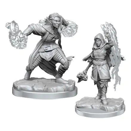 D&D Nolzur's Marvelous Miniatures Unpainted Miniatures 2-Pack Half-Elf Warlock product photo