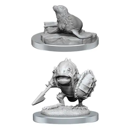 D&D Nolzur's Marvelous Miniatures Unpainted Miniatures 2-Pack Locathah & Seal termékfotója