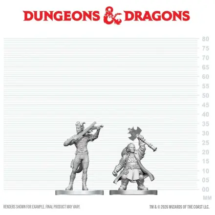 D&D Nolzur's Marvelous Miniatures Mini Figures Tiefling Bard & Dwarf Cleric 13 cm product photo