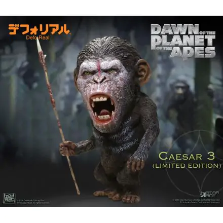 Dawn of the Planet of the Apes Deform Real Series Soft Vinyl Statue Caesar Warrior Face LTD 15 cm product photo