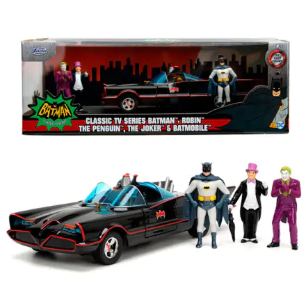 DC Comics Diecast Model 1/24 Batman 1966 Classic Batmobile Deluxe product photo