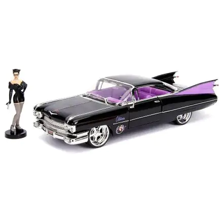 DC Comics Catwoman Cadillac Coupe Deville 1959 metal car + figure set product photo