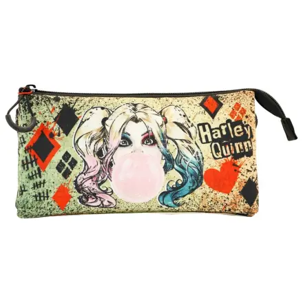 DC Comics Harley Quinn Mad Love triple pencil case product photo