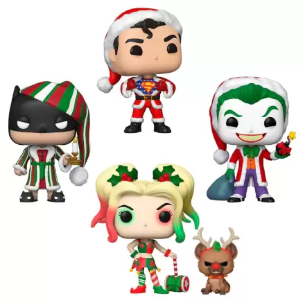 DC Comics POP! Heroes Vinyl Figure 4-Pack Holiday 9 cm termékfotója