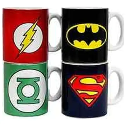DC Comics Ceramic Mini Coffee Mugs Logos 8 cm Set  product photo