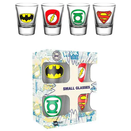 DC Comics Logos pack 4 shot glasses product photo