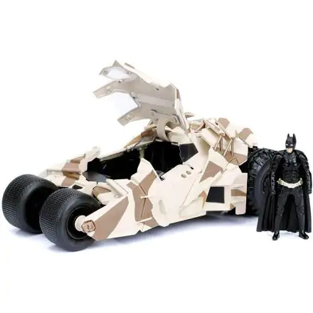 DC Comics The Dark Knight Batmobil metal camouflage car + figure set product photo