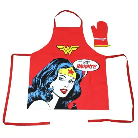 DC Comics Wonder Woman apron and oven glove set product photo