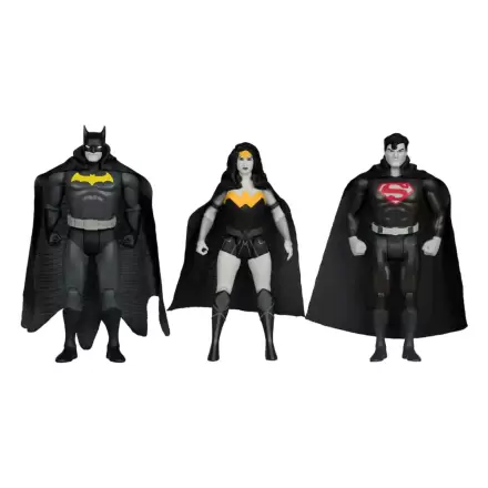 DC Direct Super Powers Action Figures Batman, Superman & Wonder Woman Black & White Accent Edition Gold Label 13 cm termékfotója