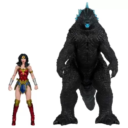 DC Justice League Monsterverse DC Multiverse Action Figures 2-Pack Wonder Woman Vs. Atomic Blast Godzilla 18 cm  product photo
