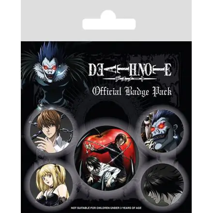 Death Note Pin-Back Buttons 5-Pack Characters termékfotója