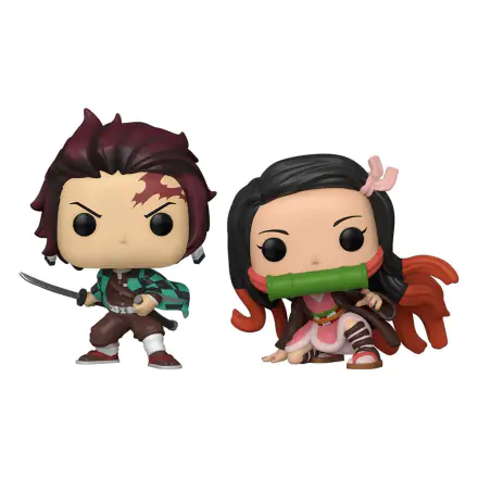 Demon Slayer: Kimetsu no Yaiba POP! Animation Vinyl Figures 2-Pack Tanjiro & Nezuko 9 cm termékfotója