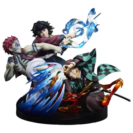 Demon Slayer: Kimetsu no Yaiba PVC Figure Tanjiro Kamado & Giyu Tomioka & Akaza 13 cm product photo